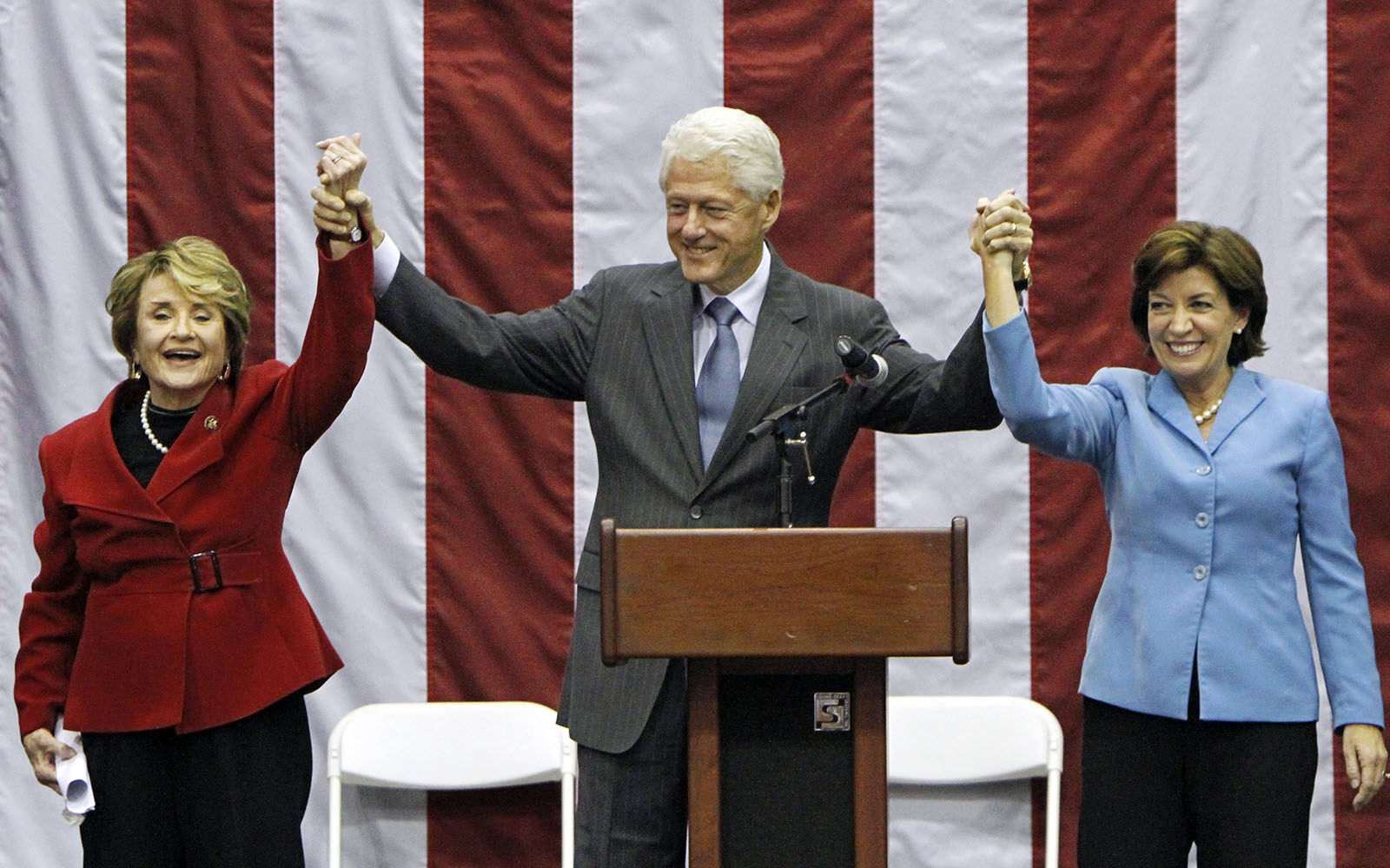 Clinton with Hochul, 2012